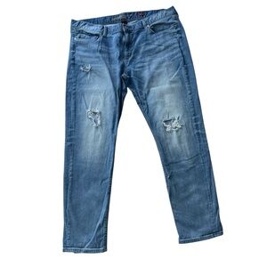 Arizona Jeans Women’s Stylish Distressed Blue Boyfriend Fit - 17